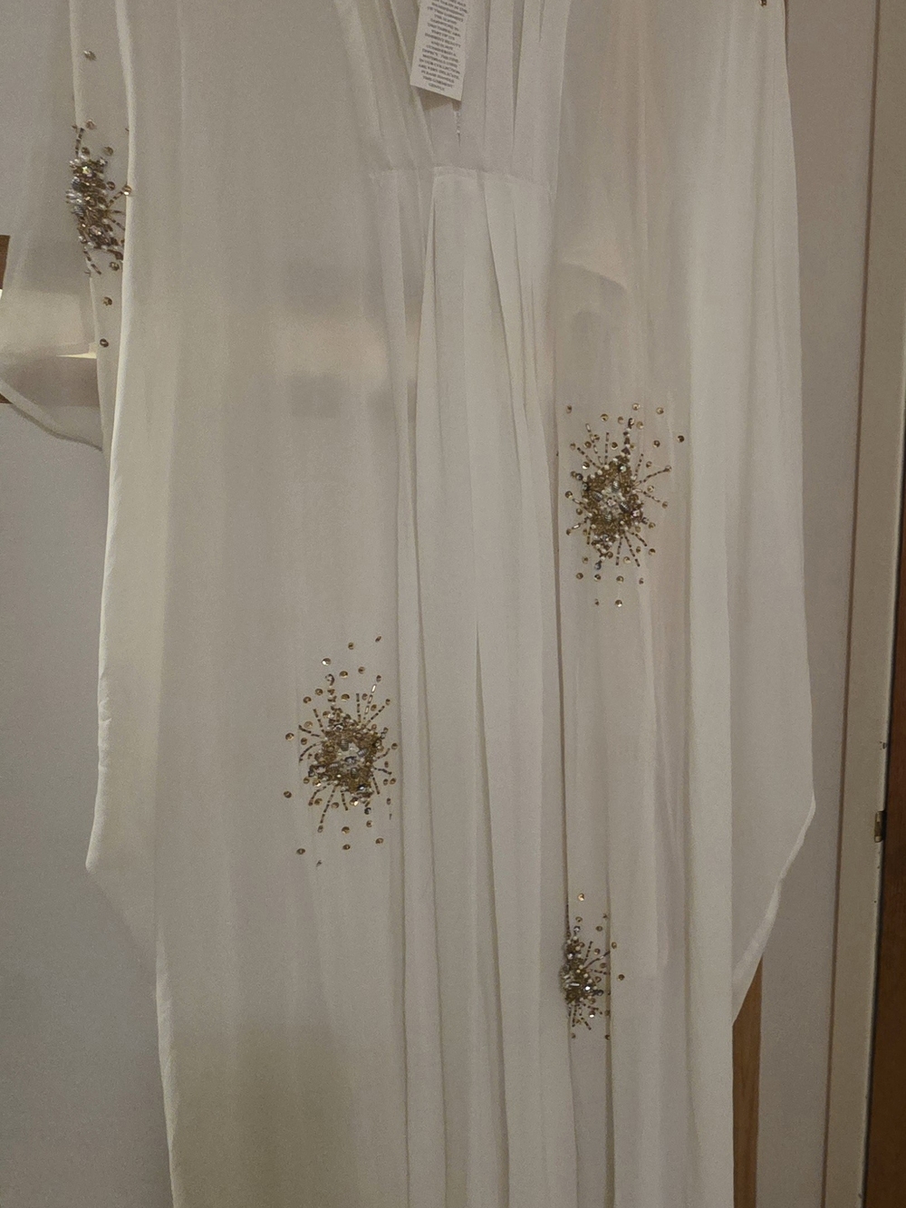 Twelfth Street by Cynthia Vincent Ivory/Gilded Hand Beaded Embellished Gown